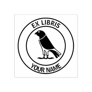 Ex libris valk boekenplaat rubberstempel