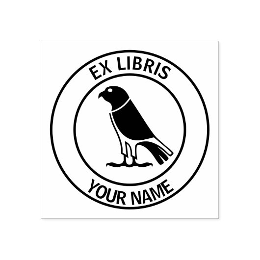 Ex libris valk boekenplaat rubberstempel (Afrduk)