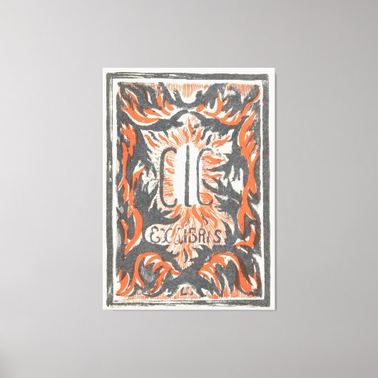 Ex libris van Carel Lion Cachet Canvas Afdruk (Voorkant)