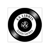 Ex libris vinyl record rubberstempel (Afrduk)
