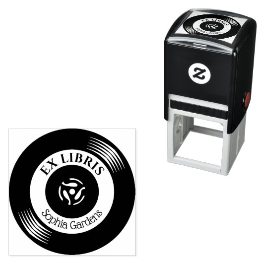 Ex libris vinyl record  zelfinktende stempel (In situ)