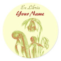 Ex libris vleesetende Planten Stickers