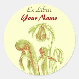 Ex libris vleesetende Planten Stickers