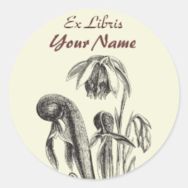 Ex libris vleesetende Planten Stickers