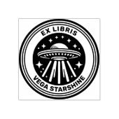 Ex Libris - Vliegende schotel Rubberstempel (Afrduk)