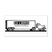 Ex Libris - Vrachtwagen Rubberstempel (Afrduk)