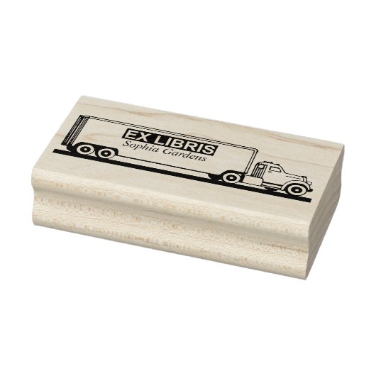 Ex Libris - Vrachtwagen Rubberstempel (Stempel)