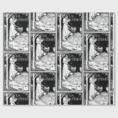 Ex Libris vrouw lezend Cadeaupapier (Vlak)