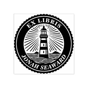 Ex Libris - Vuurtoren Rubberstempel