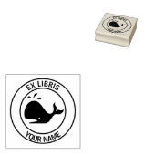 Ex libris walvis boekenplaat rubberstempel (Gestempeld)