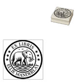 Ex Libris - Wandelende olifant Rubberstempel (Gestempeld)