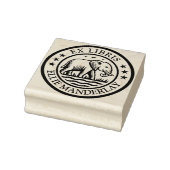 Ex Libris - Wandelende olifant Rubberstempel (Stempel)