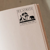 Ex Libris, Wilde Dieren Afrikaanse Boek Rubberstempel