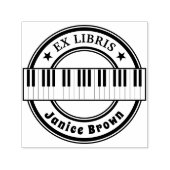 Ex Libris with Piano Keys | music Zelfinktende Stempel (Design)