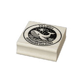 Ex Libris - Witte walvis Rubberstempel (Stempel)