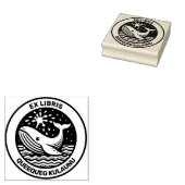 Ex Libris - Witte walvis Rubberstempel (Gestempeld)