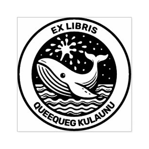 Ex Libris - Witte walvis Rubberstempel