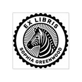 Ex Libris - Zebra Rubberstempel (Afrduk)