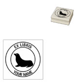Ex libris zee leeuwenboekenplaat rubberstempel (Gestempeld)