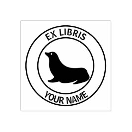 Ex libris zee leeuwenboekenplaat rubberstempel