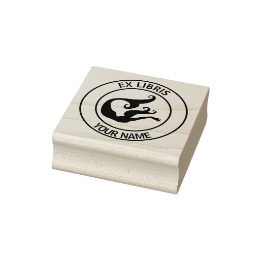 Ex libris zeemeermin boekenplaat rubberstempel (Stempel)