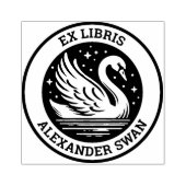 Ex Libris - Zwaan Rubberstempel (Afrduk)