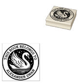 Ex Libris - Zwaan Rubberstempel (Gestempeld)