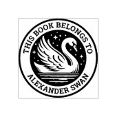 Ex Libris - Zwaan Rubberstempel (Afrduk)