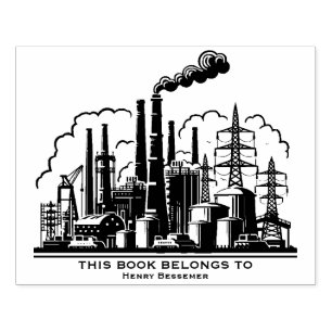 Ex Libris - Zware industrie Rubberstempel
