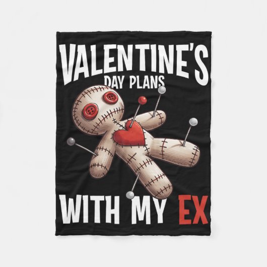 Ex-liefje Voodoo-pop Valentijnsdagplan Grappige Wr Fleece Deken (Voorkant)