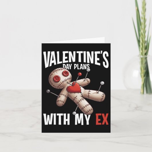 Ex Lover Voodoo Doll Valentijnsdag Plan Funny Rev Kaart (Voorkant)