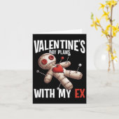 Ex Lover Voodoo Doll Valentijnsdag Plan Funny Rev Kaart (Gele Bloem)