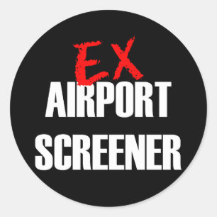 EX LUCHTHAVENSCHERM RONDE STICKER