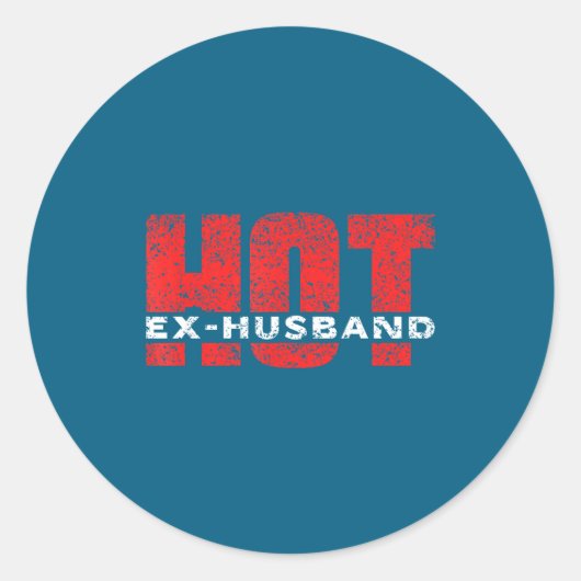 Ex-man Gescheiden Echtscheiding Scheiding Ronde Sticker (Voorkant)