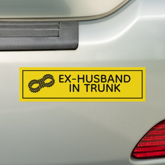 "EX-MAN IN KOFFER" Grappig Bumpersticker (Op auto)