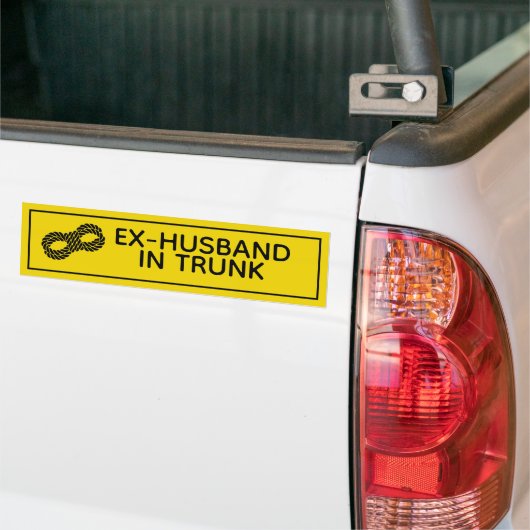 "EX-MAN IN KOFFER" Grappig Bumpersticker (Op Truck)