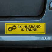 "EX-MAN IN KOFFER" Grappig Bumpersticker