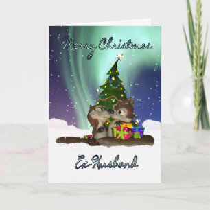 Ex-man Kerst Kaart - Eekhoorns