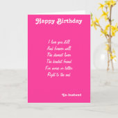 Ex-man-meest geliefde verjaardagskaarten kaart (Gele Bloem)