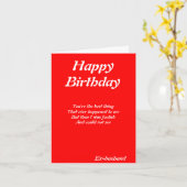 Ex-man verjaardagskaarten kaart (Gele Bloem)