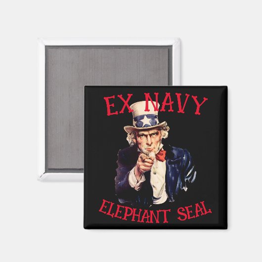Ex Navy Elephant Seal Magneet (Voorkant / Achterkant)