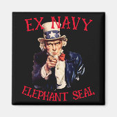 Ex Navy Elephant Seal Magneet (Voorkant)