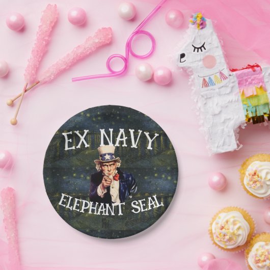Ex Navy Elephant Seal Papieren Bordje (Feest)