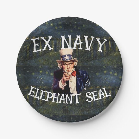 Ex Navy Elephant Seal Papieren Bordje (Voorkant)
