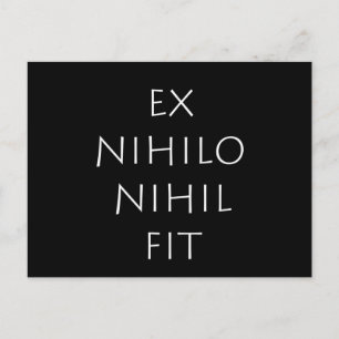 Ex Nihilo Nihil Fit Briefkaart