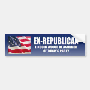 Ex-Republikein - Lincoln zou zich schamen Bumpersticker