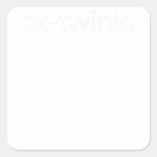 Ex-Twink Gay Vierkante Sticker