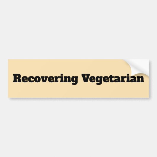 Ex-vegetariër Bumpersticker (Voorkant)