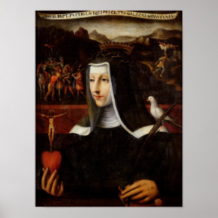 Ex Voto gewijd aan St. Catherine van Siena Poster