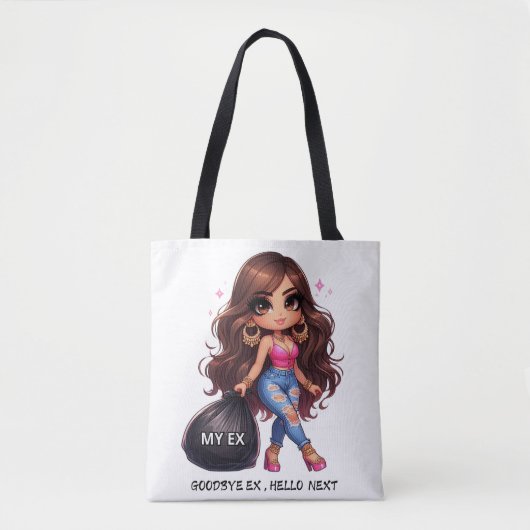 Ex vriend, ex man, grappig, ex humor tote bag (Voorkant)